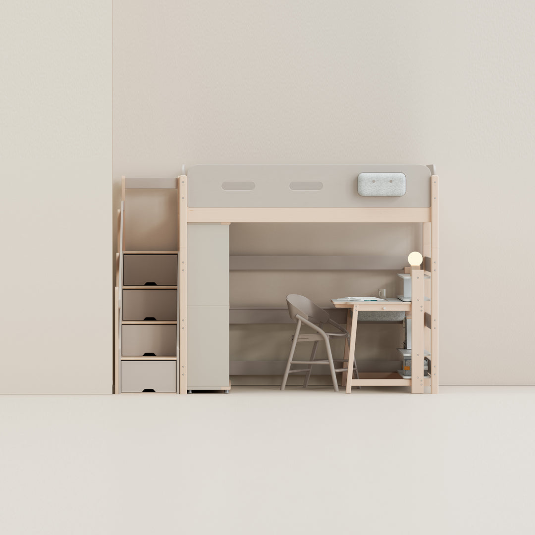 穩穩床系列 兒童梯櫃高架床
