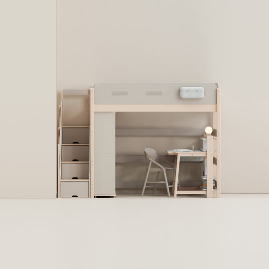 穩穩床系列 兒童梯櫃高架床