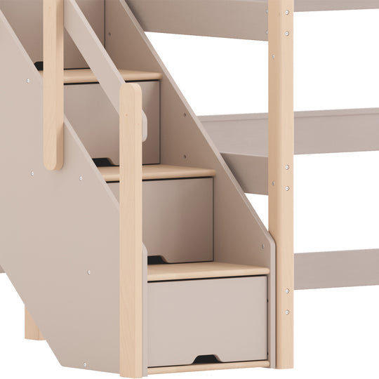 穩穩床系列 兒童梯櫃高架床