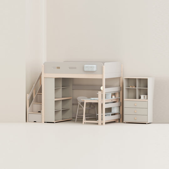 穩穩床系列 兒童梯櫃高架床