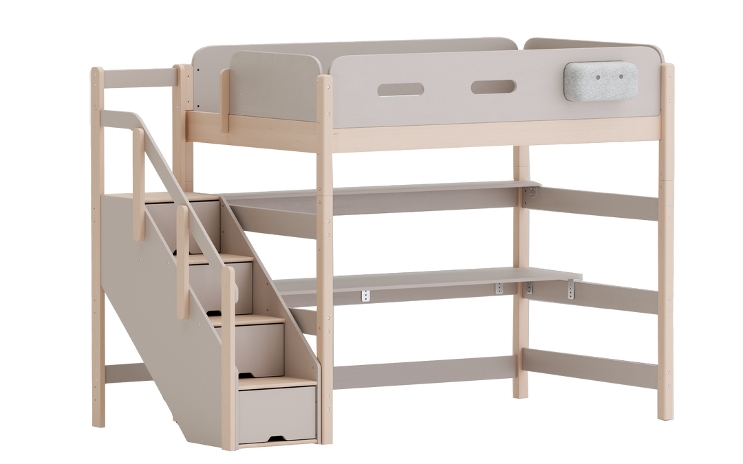 穩穩床系列 兒童梯櫃高架床