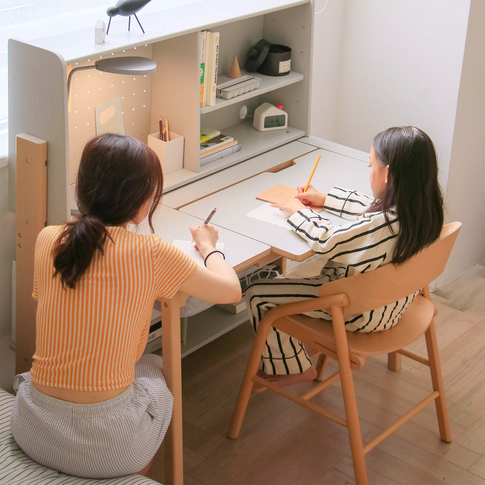 1號學習書桌椅含成長椅坐墊
